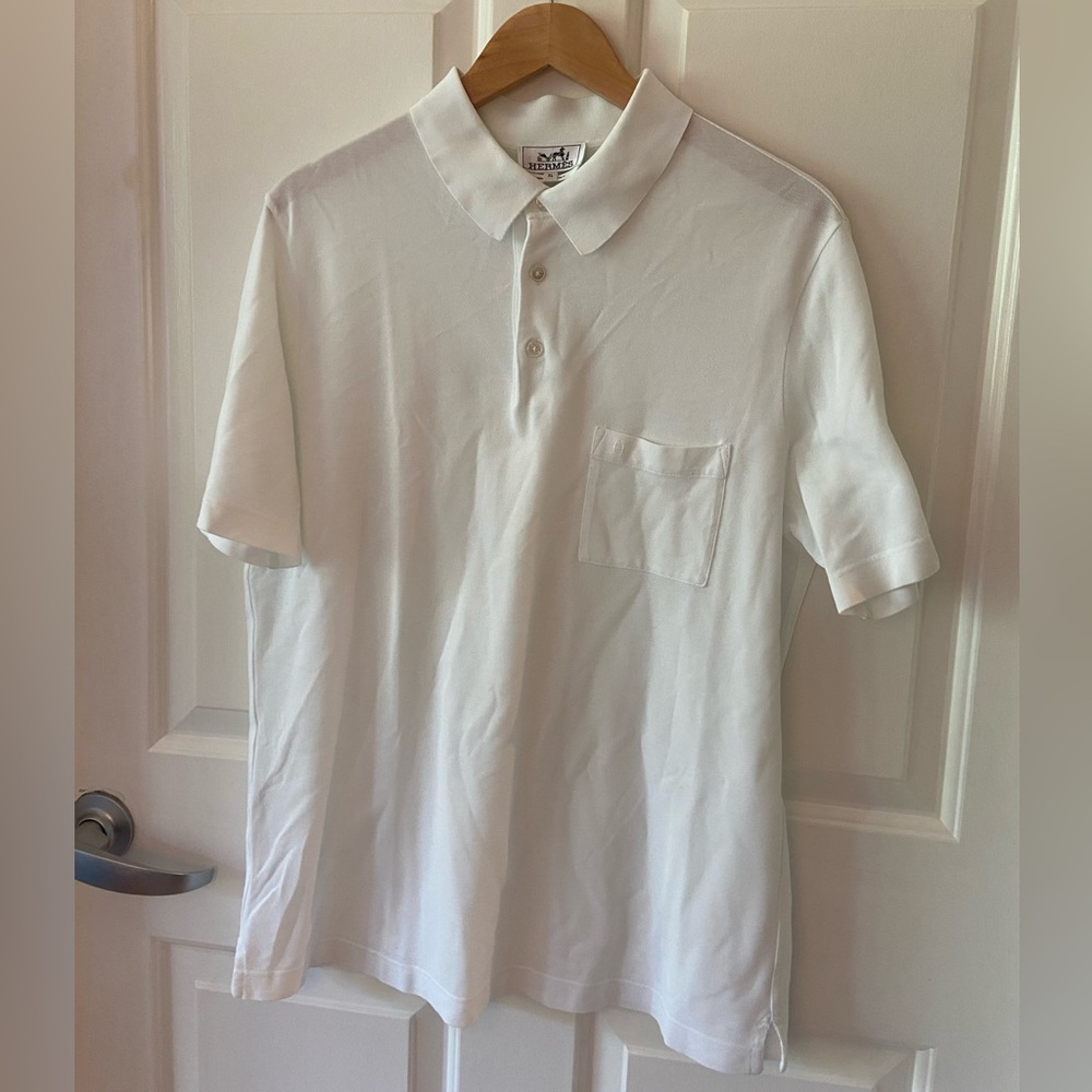 Hermes White Men’s Polo